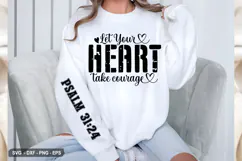 Let Your Heart Take - Christian Sleeve T-Shirt Design Product Image 2
