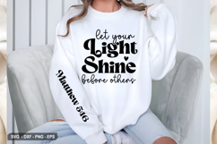 Let your LIGHT - Christian Sleeve T-Shirt Design Product Image 2