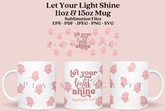 Let Your Light Shine bible verse coffee mug sublimation wrap glass mug wrap svg presized for 11oz and 15oz glass mug are sublimation files