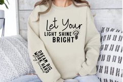 Let your light shine Sleeve SVG, Inspirational Sleeve SVG Product Image 3