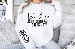 Let your light shine Sleeve SVG, Inspirational Sleeve SVG Product Image 2