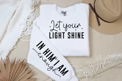 Let Your Light Shine Sleeve SVG, Christian SVG Design Product Image 2