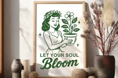 Let Your Soul Bloom SVG | Inspirational Floral PNG Design Product Image 3