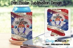 Patriotic Gnome Freedom Ring | Sublimation Can Cooler Design Product Image 1