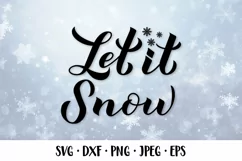 Let it snow SVG. Winter quote. Christmas shirt design Product Image 1