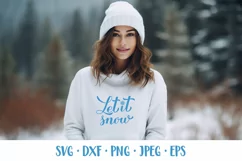 Let it snow SVG. Winter quote. Christmas farmhouse sign Product Image 2