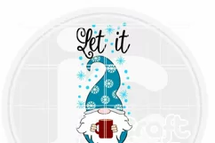 Christmas Welcome sign SVG | Let it Snow Gnome Porch Sign Product Image 2