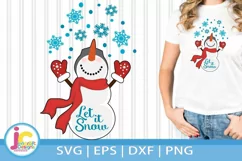 Let it Snow - Snowman SVG, Chirstmas SVG Cut file design Product Image 1