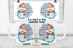 Snowman In Mug | Let It Snow Mug Sublimation 11 &amp; 15 oz. Product Image 1