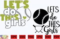 Let's Do This Girls SVG | Softball SVG | Sport SVG | Girls Product Image 1