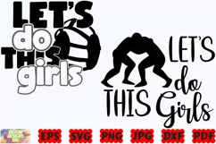 Let's Do This Girls SVG | Wrestling SVG | Sport SVG | Girls Product Image 2