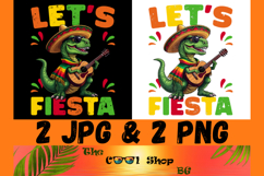 Lets Fiesta T Rex, Cinco De Mayo Dinosaur Boys, Dinosaur Png Product Image 1