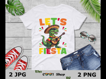 Lets Fiesta T Rex, Cinco De Mayo Dinosaur Boys, Dinosaur Png Product Image 3