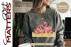 Let's Flamingle | Flamingo- 300 DPI - Hand Painted Product Image 2