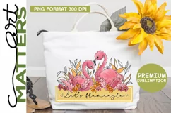 Let's Flamingle | Flamingo- 300 DPI - Hand Painted Product Image 1