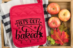 Let's Get Baked SVG, Christmas Pot Holder SVG Design Product Image 3