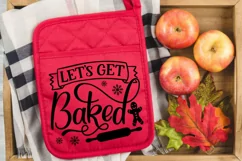 Let's Get Baked SVG, Christmas Pot Holder SVG Design Product Image 3