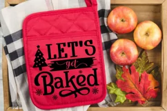 Let's Get Baked SVG, Christmas Pot Holder SVG Design Product Image 3