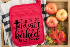 Let's Get Baked SVG, Christmas Pot Holder SVG Design Product Image 3