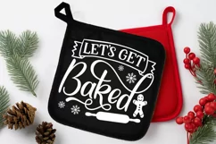 Let's Get Baked SVG, Christmas Pot Holder SVG Design Product Image 2