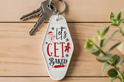 Let's Get Baked SVG , Christmas Motel Keychain SVG Design Product Image 2