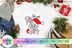Christmas Bunny SVG | Let's Get Cozy SVG | Christmas SVG Product Image 1