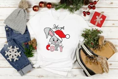 Christmas Bunny SVG | Let's Get Cozy SVG | Christmas SVG Product Image 5