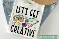 Art Teacher SVG | Let's Get Creative SVG | Art SVG Product Image 1