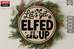 Holiday Round Sign SVG Bundle | Christmas Door Sign Bundle Product Image 13