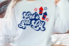 Let's Get Lit SVG - Fourth of July PNG - Independence Day Product Image 4