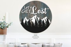 Let&#039;s Get Lost SVG Laser Cut Files | Adventure Sign SVG Product Image 2