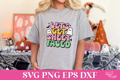 Let&#039;s Get Sheet Faced Funny Halloween SVG Quote Product Image 2