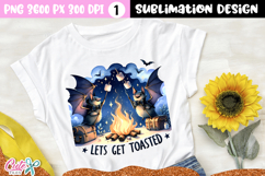 Lets Get Toasted Camping Sublimation Design