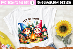 Lets Get Toasted Camping Sublimation Design