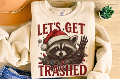 Let&#039;s Get Trashed PNG, Christmas Raccoon PNG, Feral PNG Product Image 4
