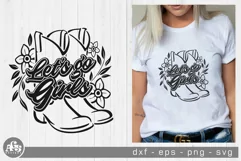 Lets Go Girls Howdy Yall Cowgirl Svg Design Product Image 3