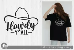 Lets Go Girls Howdy Yall Cowgirl Svg Design Product Image 2