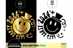 Download this New Years 2024 today for a good price. These New Years sublimation design are compatible with Cricut and Silhouette Cutting Machines as well!