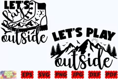 Let's Play Outside SVG | Hiking SVG | Adventure SVG | Nature Product Image 2