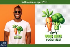 Vegan t-shirt Carrot, Broccoli pun, funny quote Healthy food Product Image 1