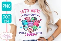 Valentines PNG design for book lovers, bookish shirt PNG Product Image 1