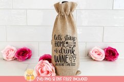 Let's Stay Home &amp; Drink Wine | 2022 Valentine's Day SVG Product Image 1