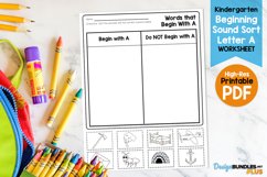 Beginning Sound Sort: Letter A Product Image 1
