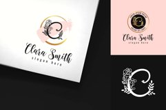 Letter C Feminine Floral Logo Templates Product Image 1