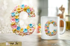 LETTER C| 3d floral clipart png Product Image 1