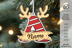 Alphabet Christmas Ornament Laser Cut. Letter A SVG Product Image 1