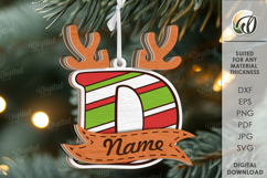 Alphabet Christmas Ornaments Bundle Lasercut. Christmas SVG Product Image 6