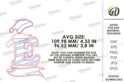 Alphabet Christmas Ornament Laser Cut. Letter E SVG Product Image 2