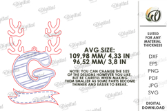 Christmas Ornament Laser Cut. Letter G SVG Product Image 2
