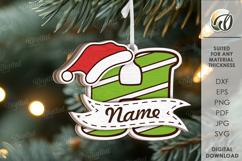Christmas Ornament Laser Cut. Letter H SVG Product Image 1
